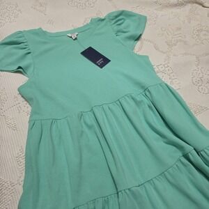 Crown And Ivy Tiered Swing Dress Size Medium New Green Sassy Versatile Casual